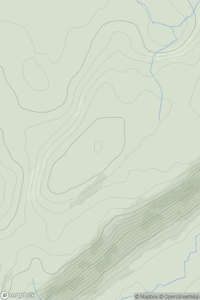Thumbnail image for Esgair Fraith [South-West Wales] showing contour plot for surrounding peak